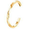 Gold Plated Twisted Cuff