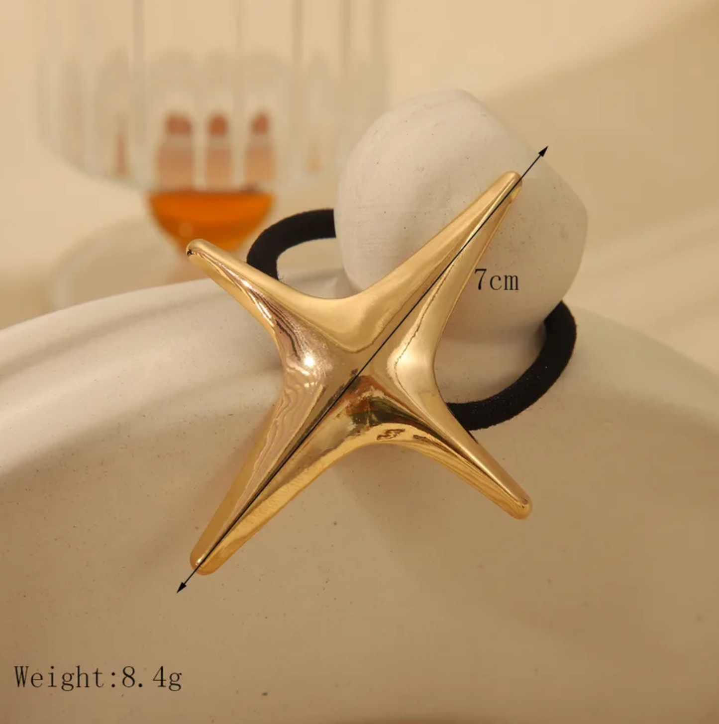 Golden Starburst Hair Tie