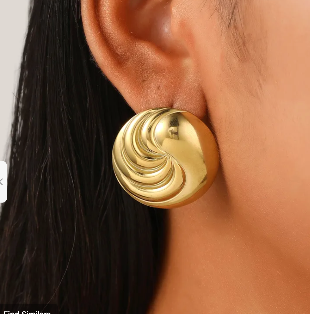 Golden Swirl Studs