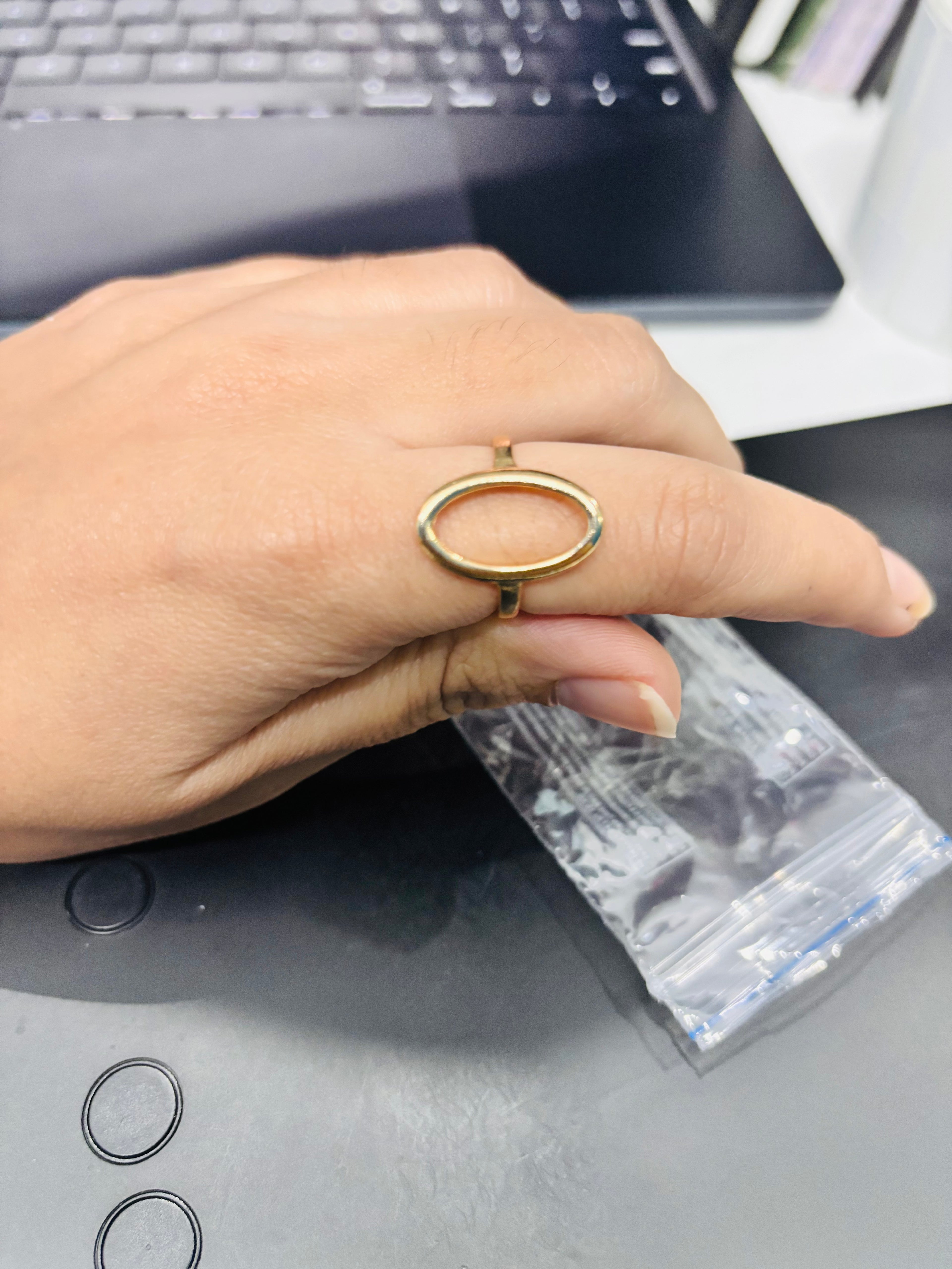 Hollow Oval Ring