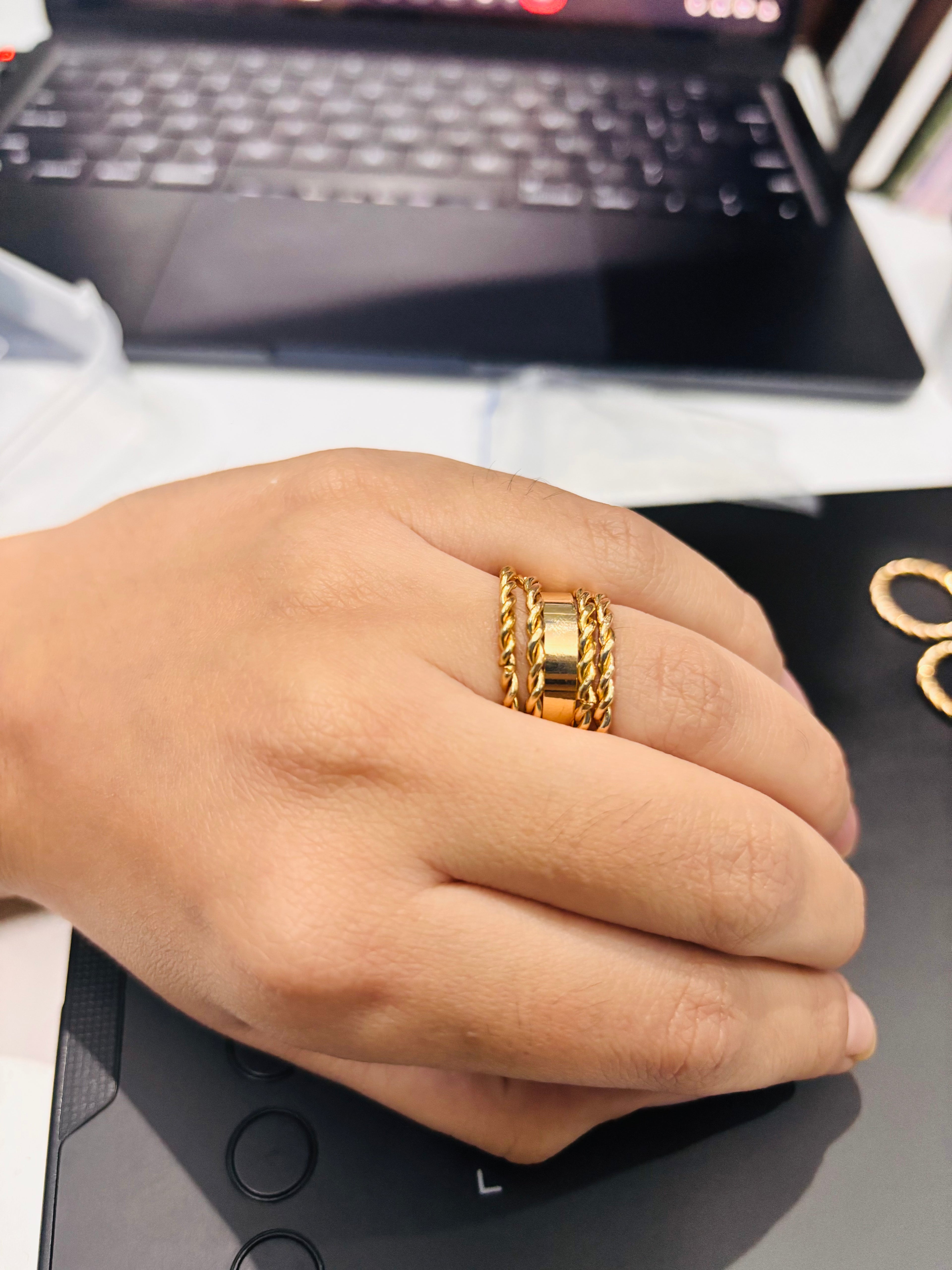 Infinity Waves Stack Ring
