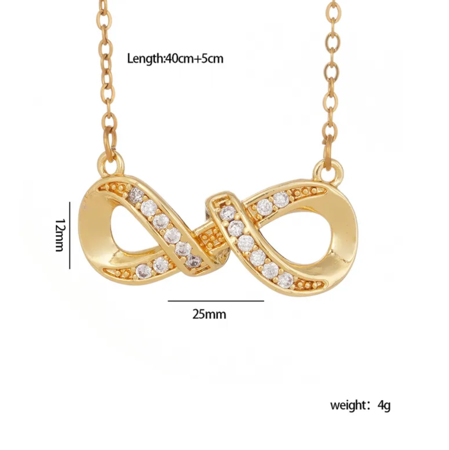 Infinity Zircon Necklace