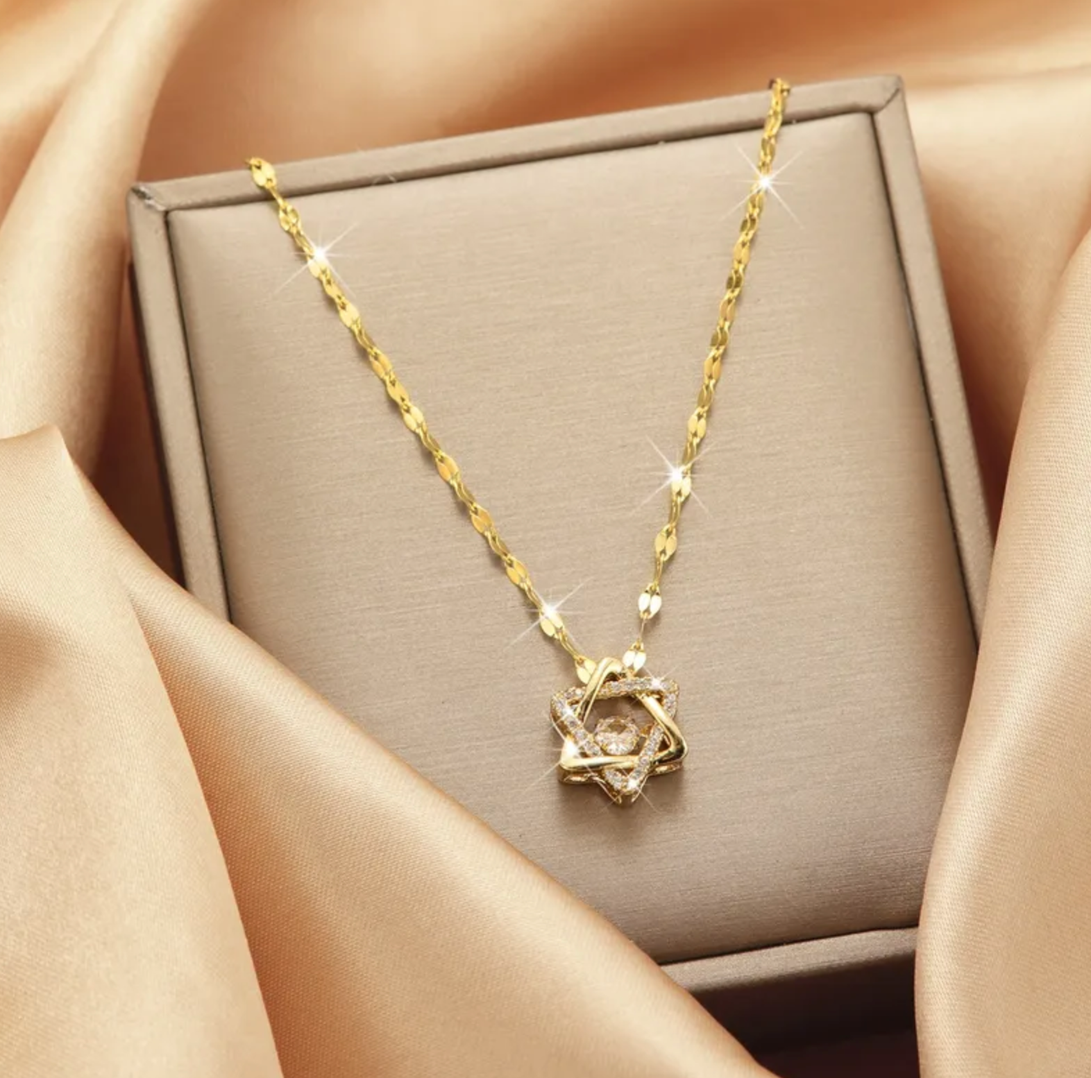 Interlocking Star Necklace