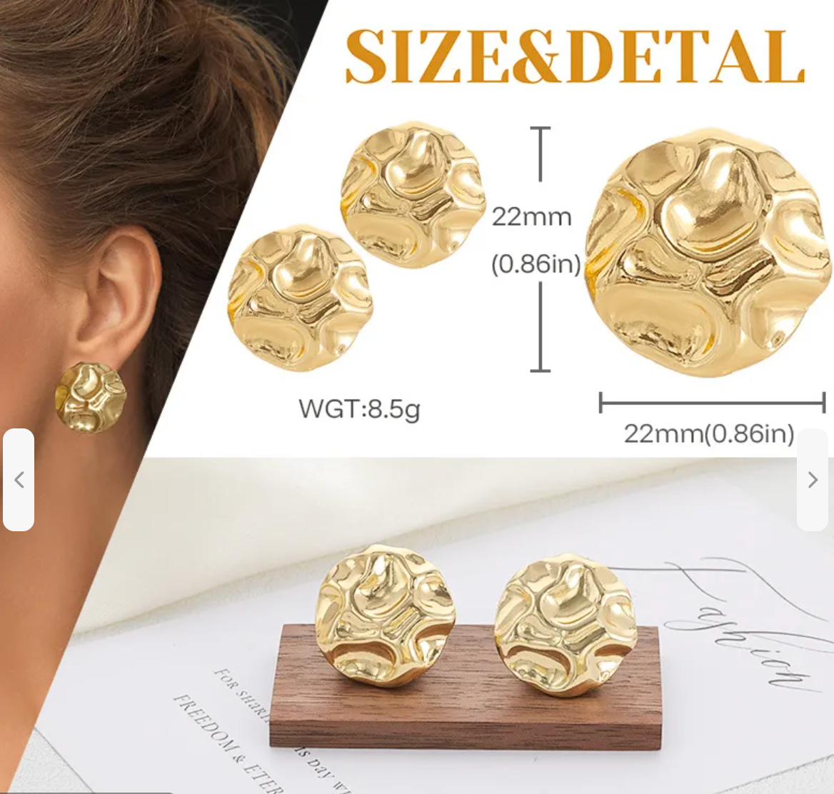 Molten Gold Studs