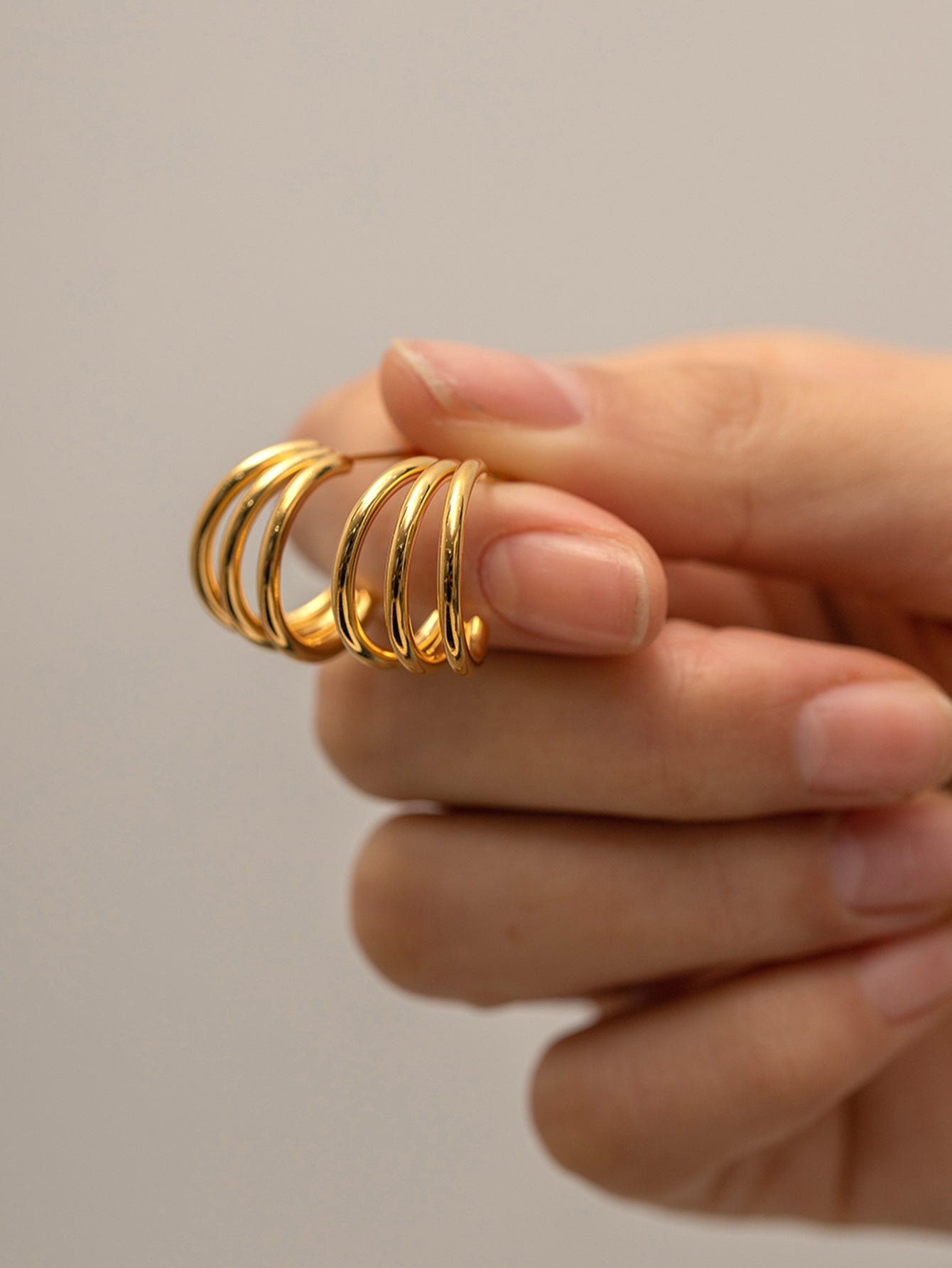 Triple Luxe Hoops