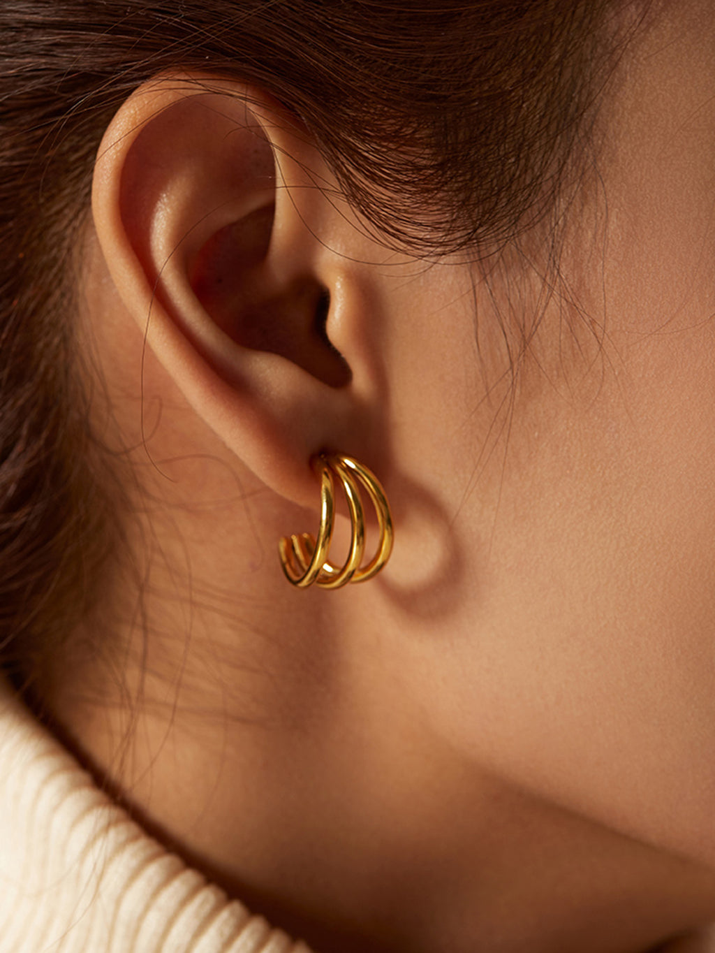 Triple Luxe Hoops