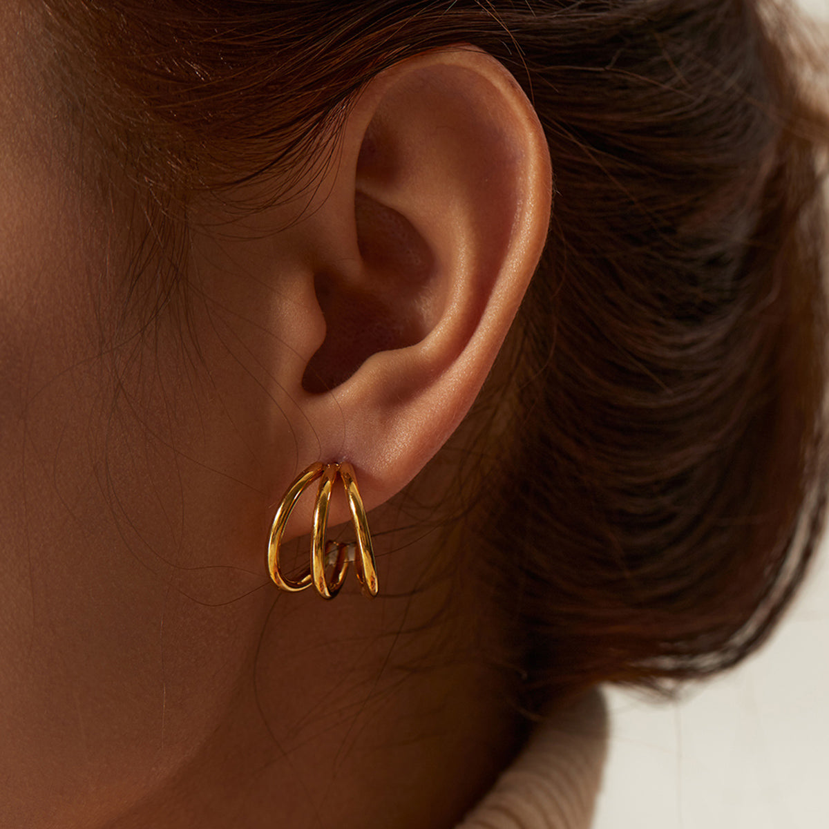 Triple Luxe Hoops