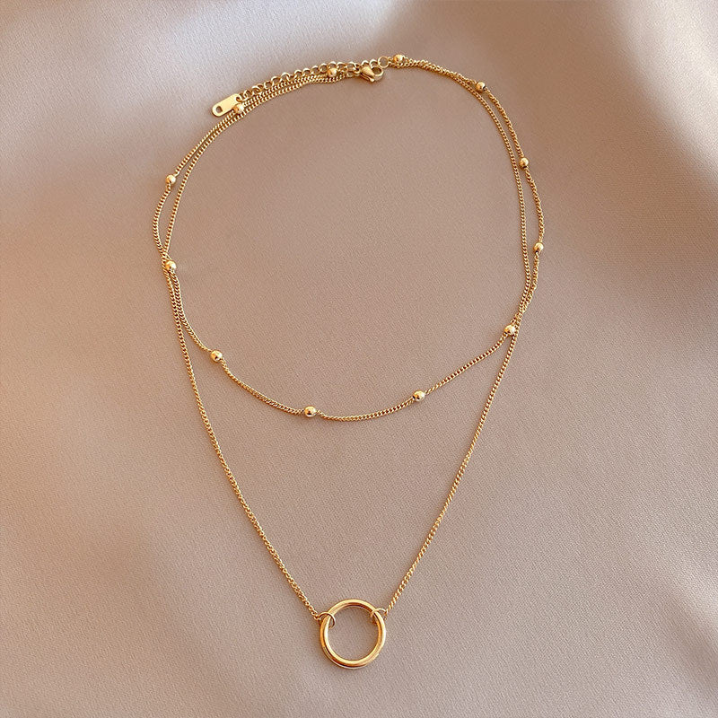 Duet Circle Necklace