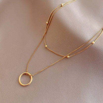 Duet Circle Necklace