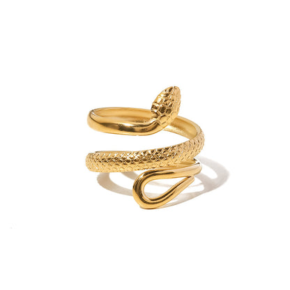 Golden Serpent Adjustable ring