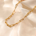 Golden Paperclip Chain Necklace