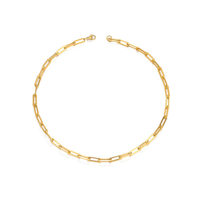 Golden Paperclip Chain Necklace