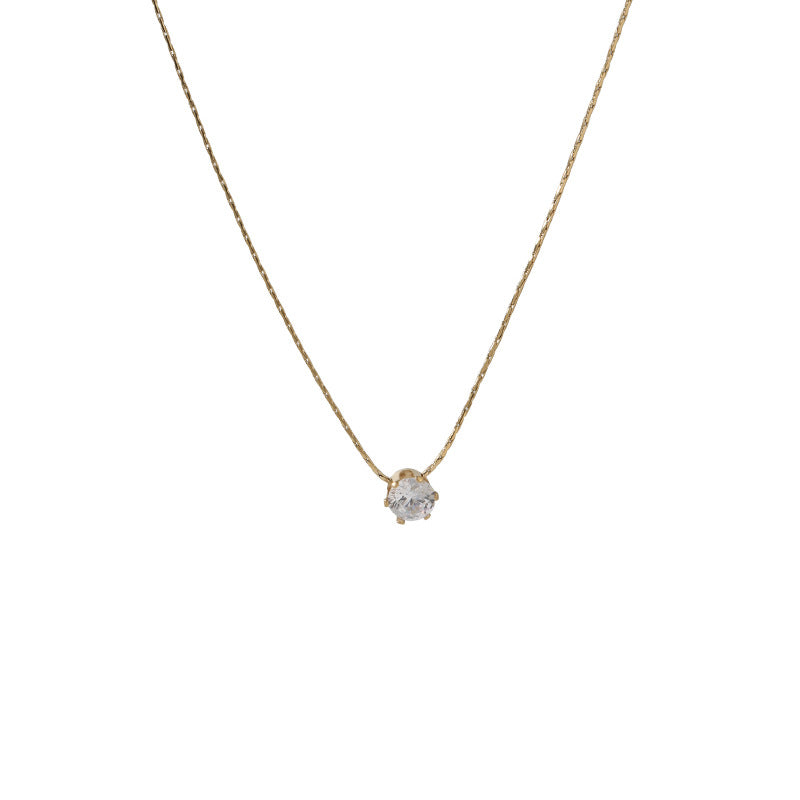 Gold Plated Diamond Charm Necklace