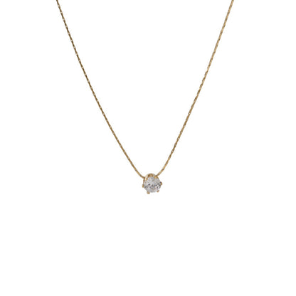 Gold Plated Diamond Charm Necklace