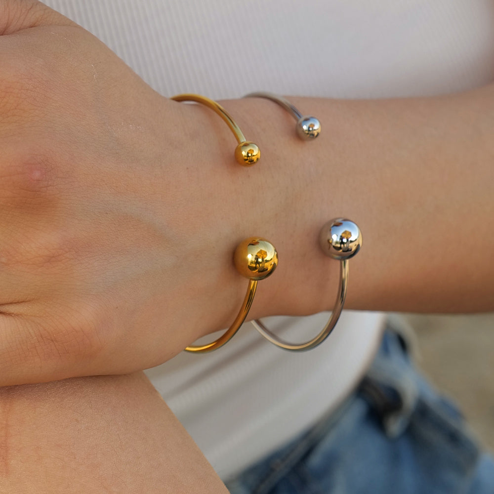 Double Ball Gold Plated Bracelet