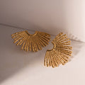 Semi Sun Rays Studs