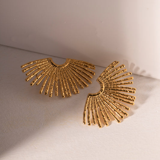 Semi Sun Rays Studs