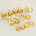 Gold Plated Cheveron Hoops