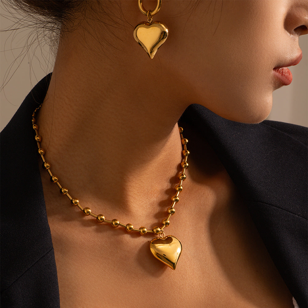 Heart beads necklace