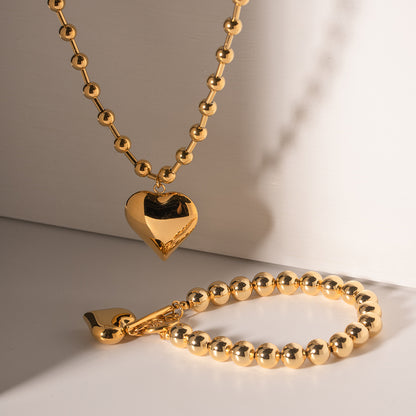 Heart beads necklace