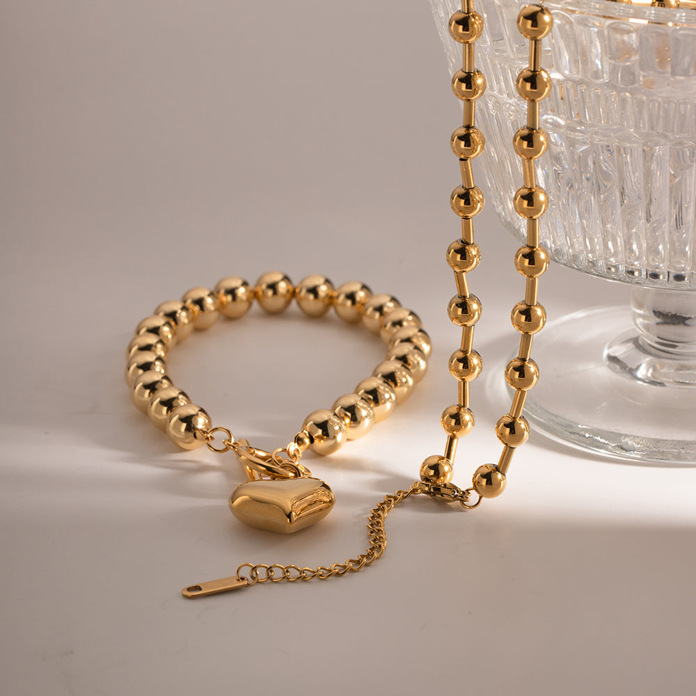 Heart beads necklace