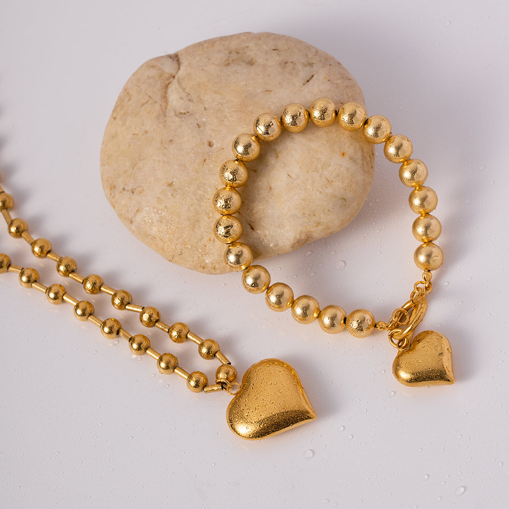Heart beads necklace