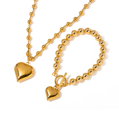 Heart beads necklace