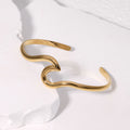 Wavy Gold Plated Cuff