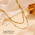 Gold Plated Flat Sqaure Necklace