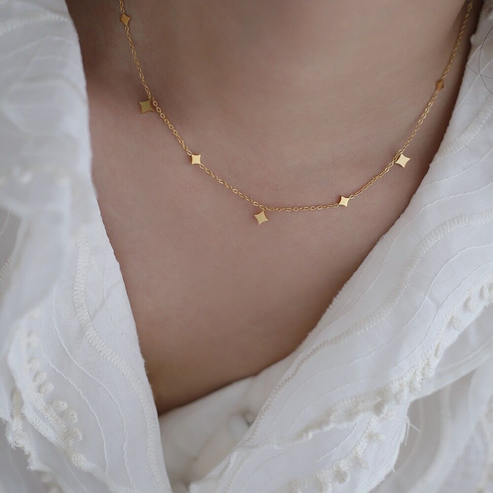 Gold Plated Petite Blossom Necklace