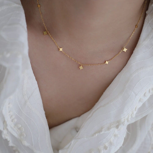Gold Plated Petite Blossom Necklace
