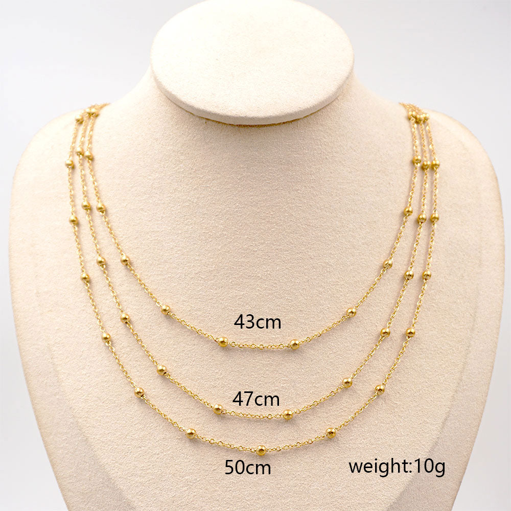 Retro Handmade Ball Layered Necklace