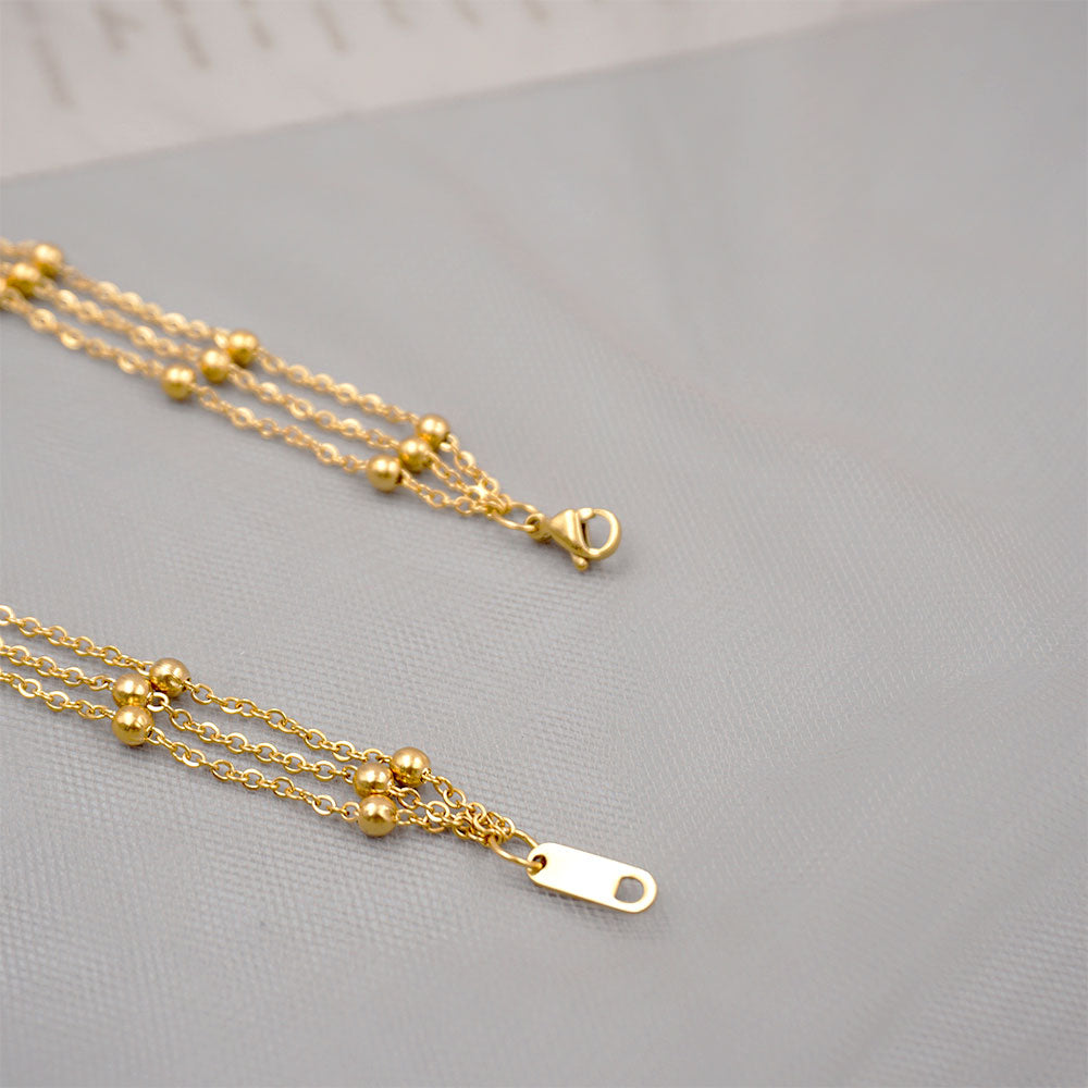 Retro Handmade Ball Layered Necklace