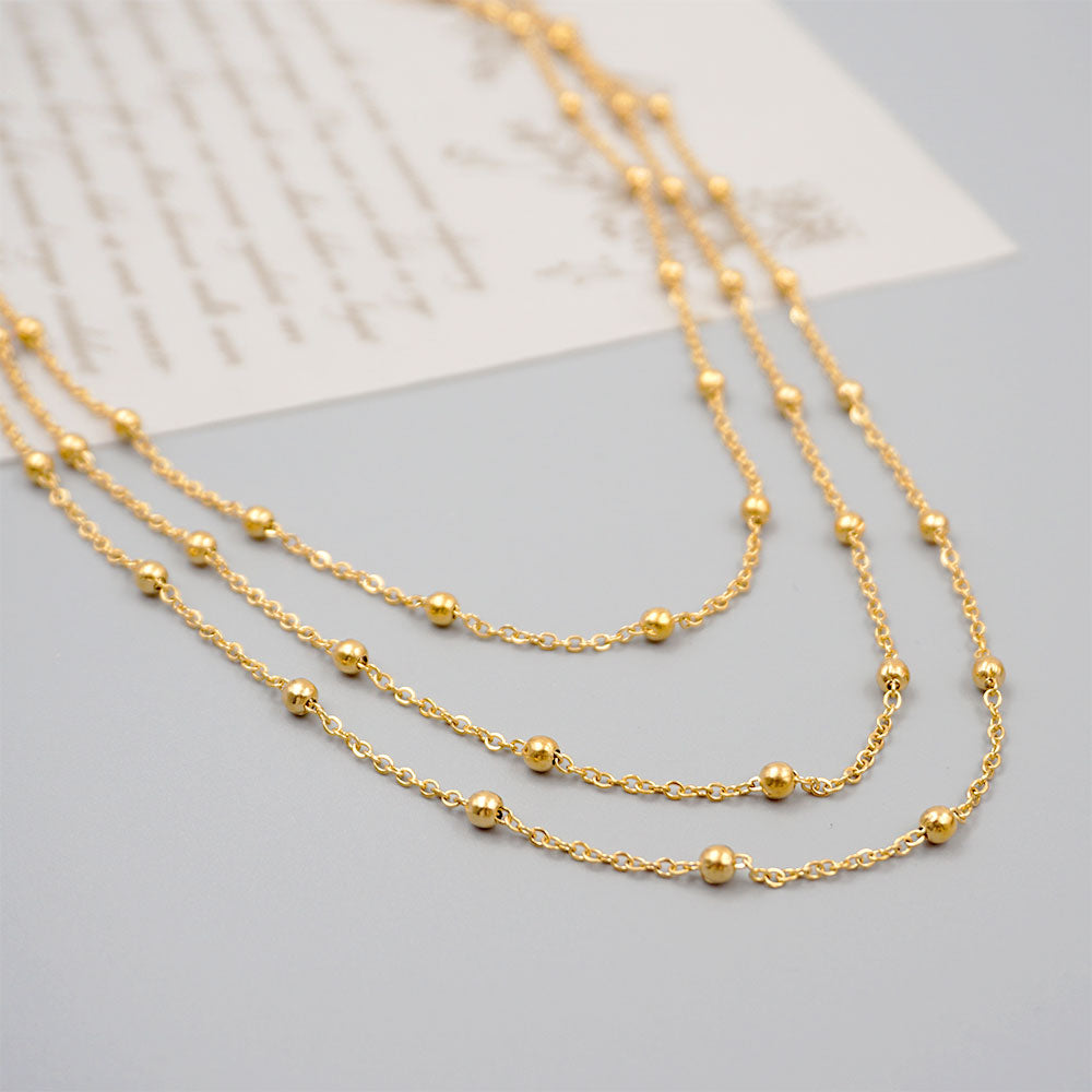Retro Handmade Ball Layered Necklace