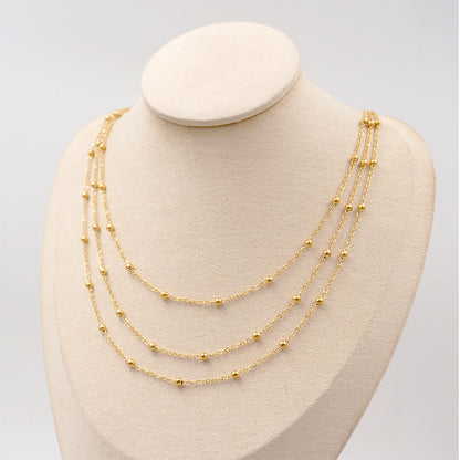 Retro Handmade Ball Layered Necklace