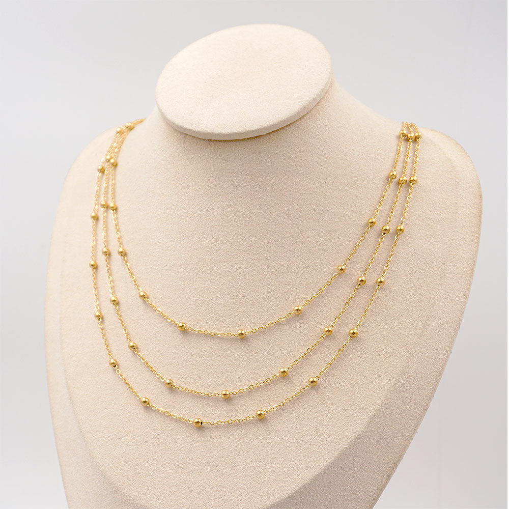 Retro Handmade Ball Layered Necklace