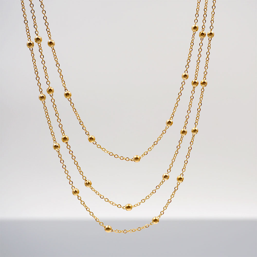 Retro Handmade Ball Layered Necklace