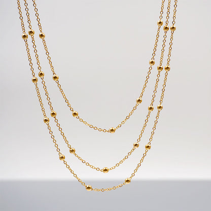 Retro Handmade Ball Layered Necklace