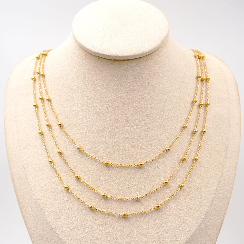 Retro Handmade Ball Layered Necklace