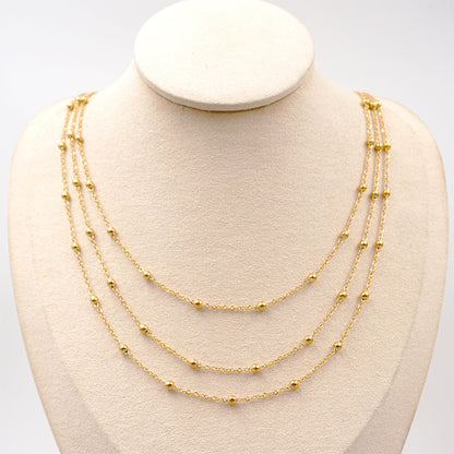 Retro Handmade Ball Layered Necklace