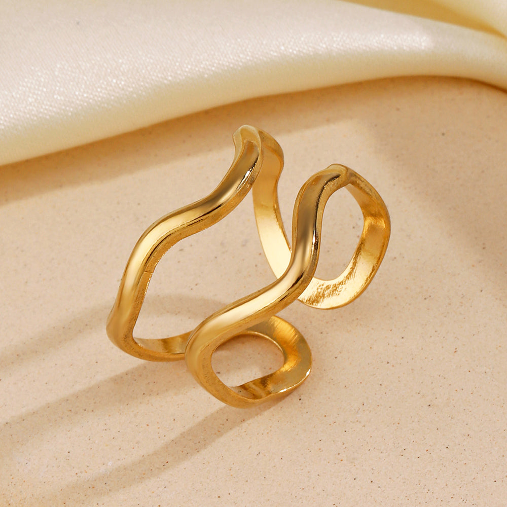 Style lines gold plated open ring