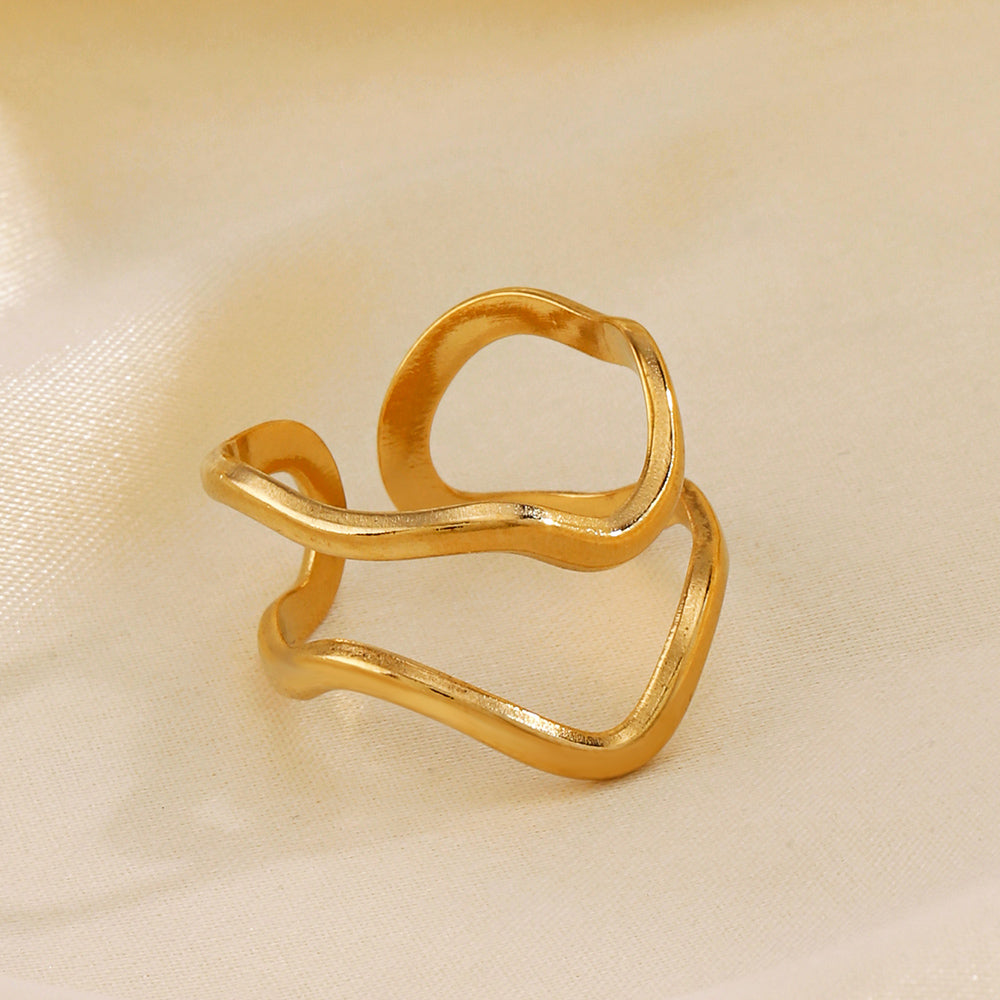 Style lines gold plated open ring