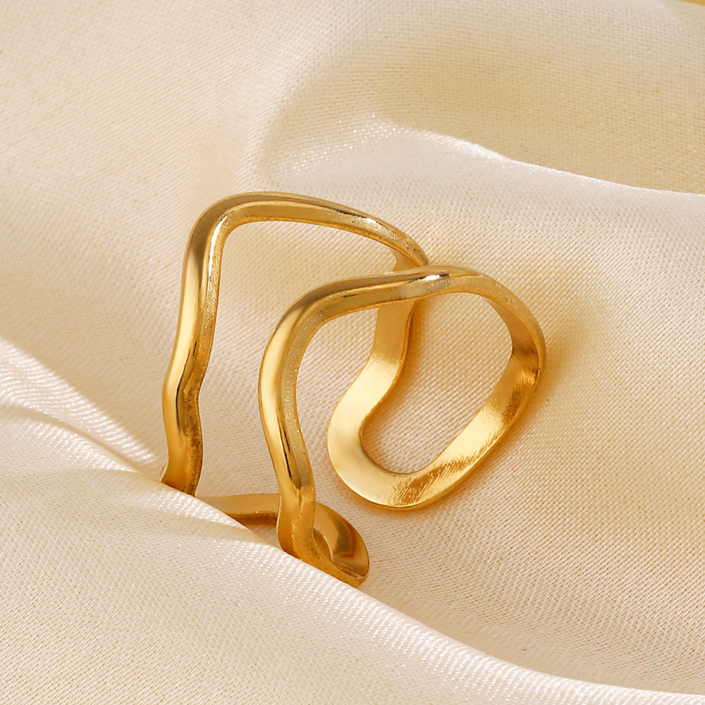 Style lines gold plated open ring