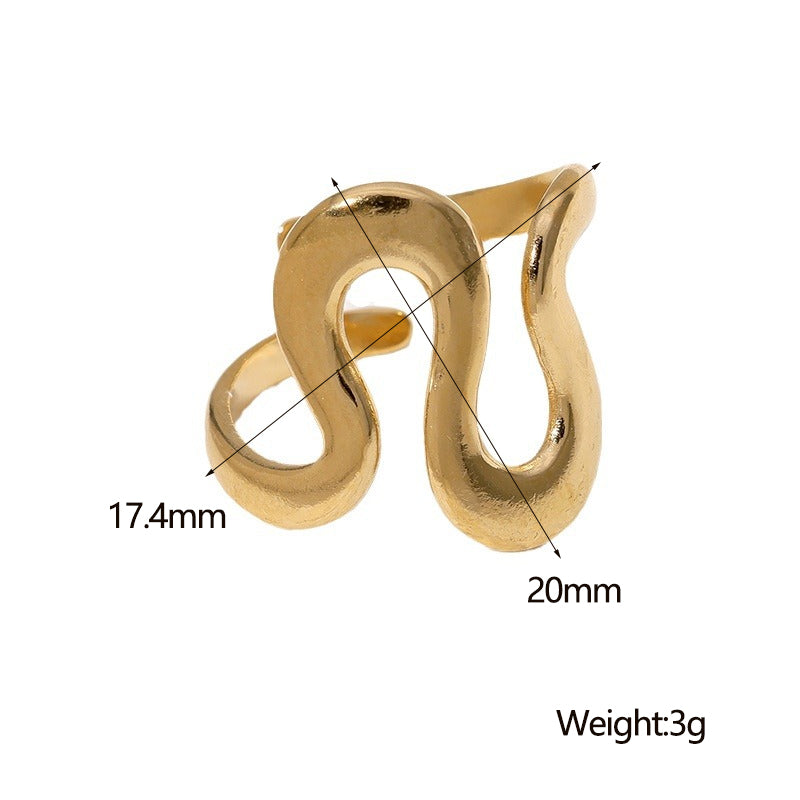 Golden Wave Ring