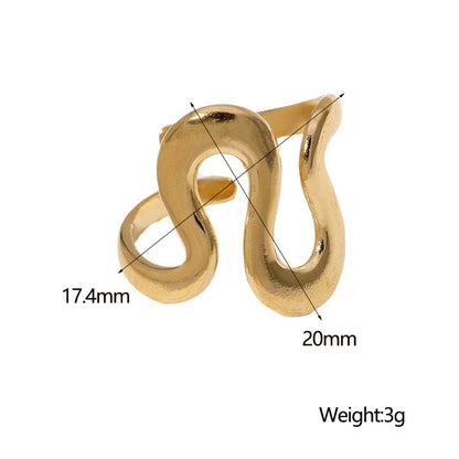 Golden Wave Ring