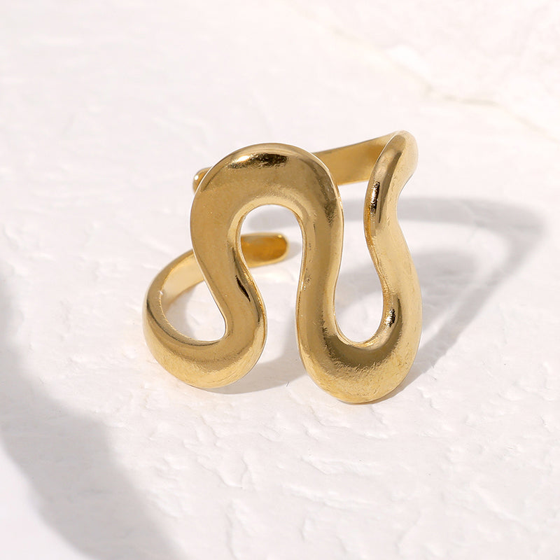 Golden Wave Ring