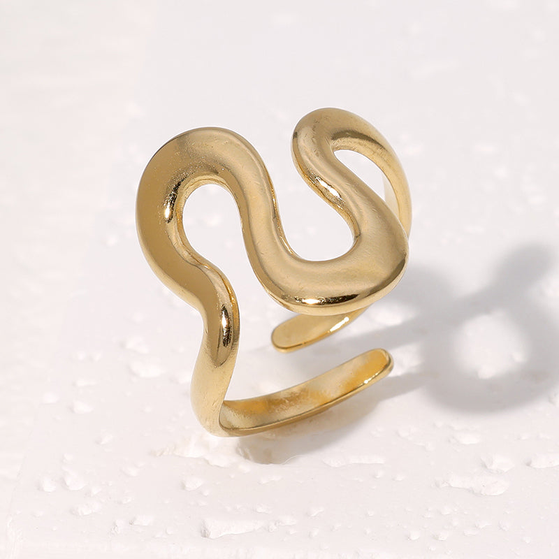 Golden Wave Ring
