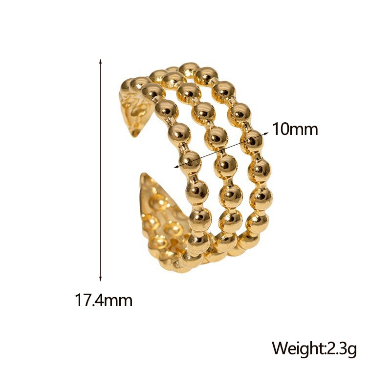 Celeste Beaded Gold Ring