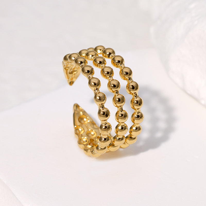Celeste Beaded Gold Ring