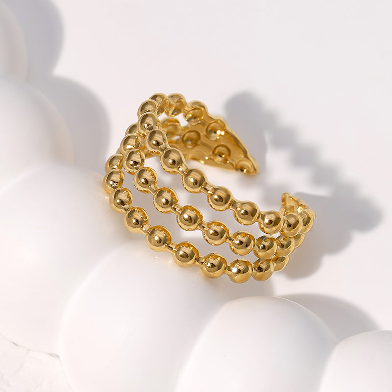 Celeste Beaded Gold Ring